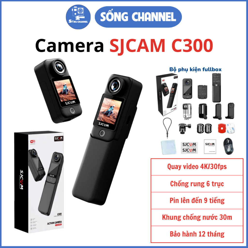  Camera Hành Động Sjcam C300 - Camera Pin Trâu Lên Tới 9H 