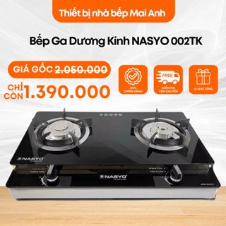 Bếp Gas Đôi Dương Kính NASYO 002TK Hai Tầng Mặt Kính Cường Lực Cao Cấp Đầu Đốt Inox Siêu Bền Tiết Kiệm Ga