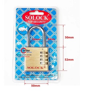Khóa 4 số thau 50mm Solock