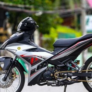 Tem Rời Dán Xe Exciter 150 đen bạc LC
