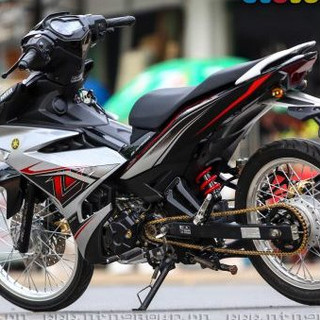 Tem Rời Dán Xe Exciter 150 đen bạc LC