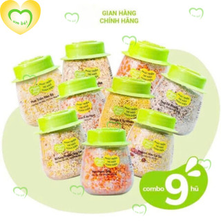  Set 9 hũ hạt hữu cơ mix gạo sẵn Mămmy,nấu cháo tiện ích bổ sung dinh dưỡng cho bé 130gr 1 hũ 