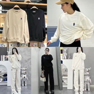 (HÀNG XUẤT XỊN) Áo tay dài & Quần dài A2652 WHO.A.U STEVE BEAR BASIC SWEATER SHIRT Made in Viet/nam full tem-tag