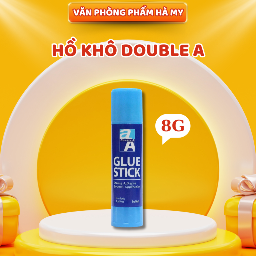 Combo 5 Chai Keo Hồ Khô Double A 8G Dạng thỏi vặn có nắp đậy chắc chắn