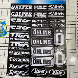 Tem LOGO STICKER trắng đen