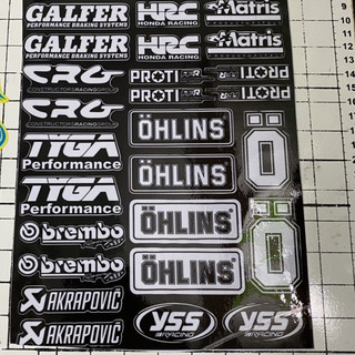 Tem LOGO STICKER trắng đen