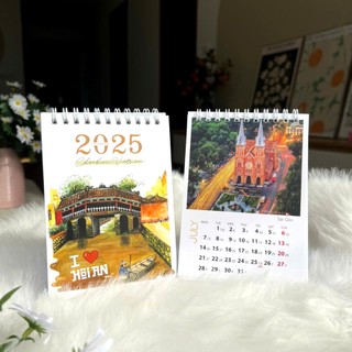Lịch để bàn 2025 CÓ LỊCH ÂM, KÈM NOTE cute dễ thương