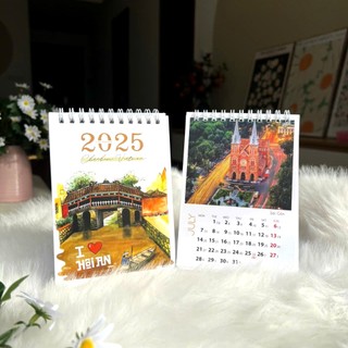Lịch để bàn 2025 CÓ LỊCH ÂM, KÈM NOTE cute dễ thương