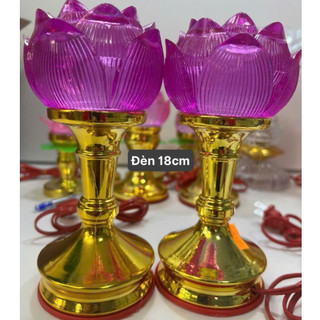 Cặp đèn thờ sen đủ màu...