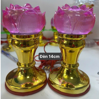 Cặp đèn thờ sen đủ màu...