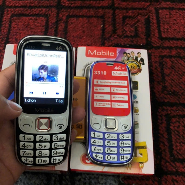 Điện thoại bàn phím T-Mobile 3310 Sóng 4G 2sim - Màn 2.4 - Pin 6800mah - Nghe nhạc có FM Đọc phím
