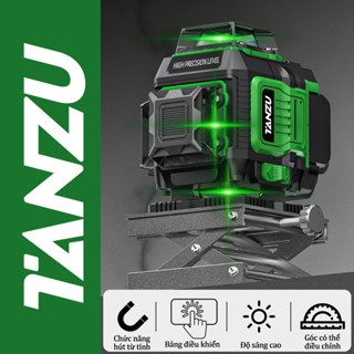 Máy cân bằng laze TANZU 12-16 Tia Xanh Siêu Sáng Bắn Cốt Cân Mực Laser Cao Cấp Chính Hãng 2PIN 2CELL