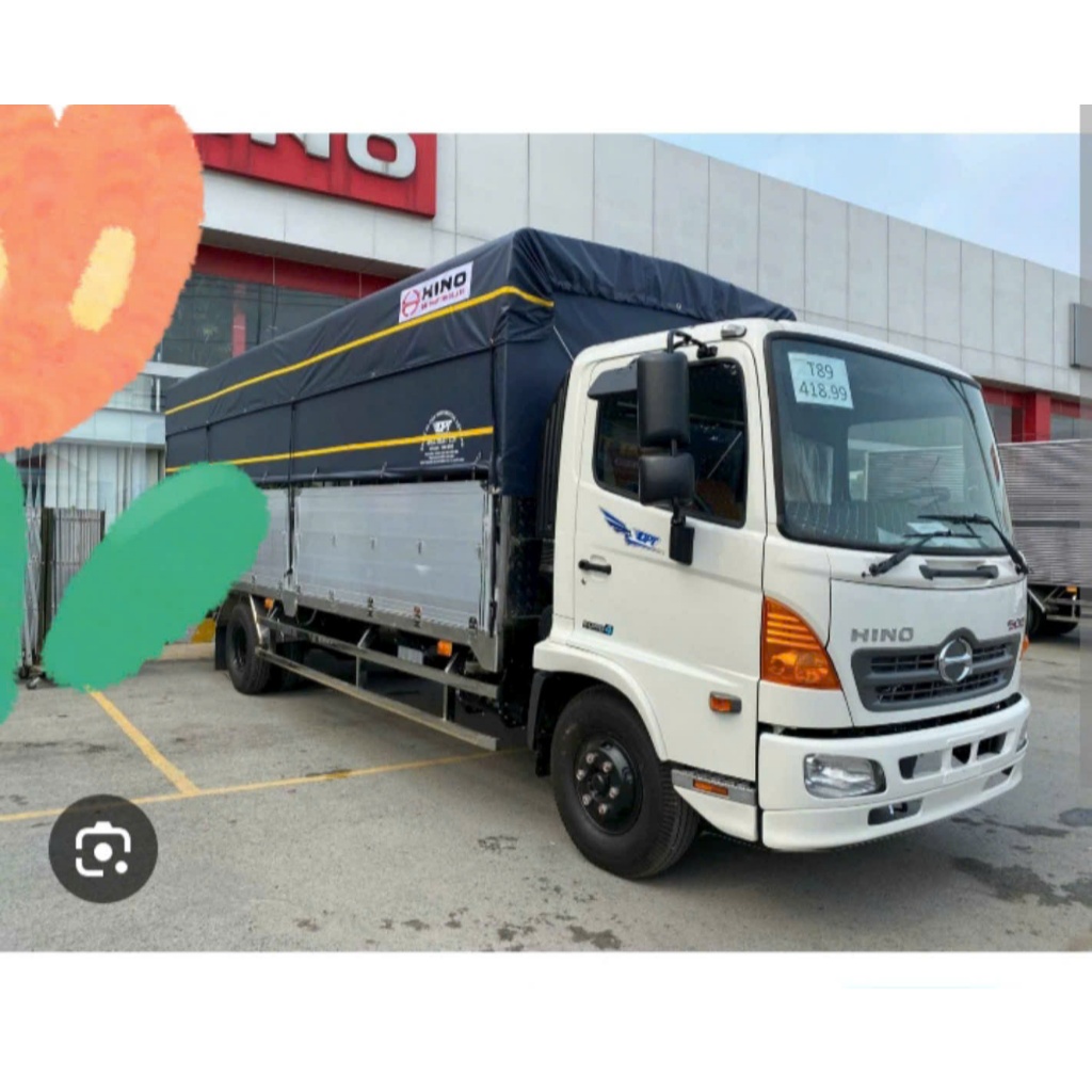 Vè che mưa gắn cho xe tải Hino 500 có khoét gương có sẵn keo dán, giá 1 cặp.