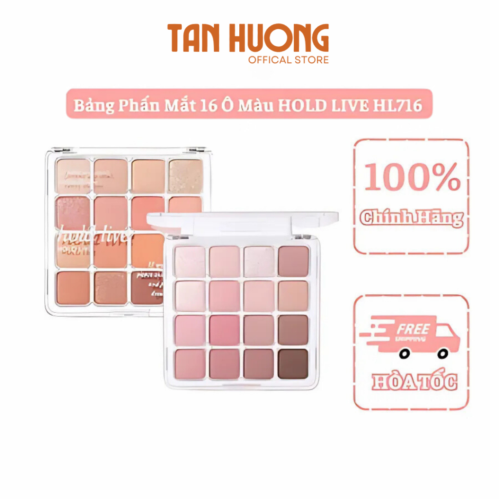 Phấn Mắt 16 Ô HOLD LIVE Sunset Magic HL716 - HoldLive