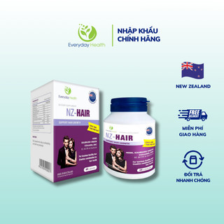  Viên uống NZ Hair Everyday Health giúp tăng cường sức khỏe tóc giảm hư tổn gãy rụng làm óng mượt tóc 60 viên 