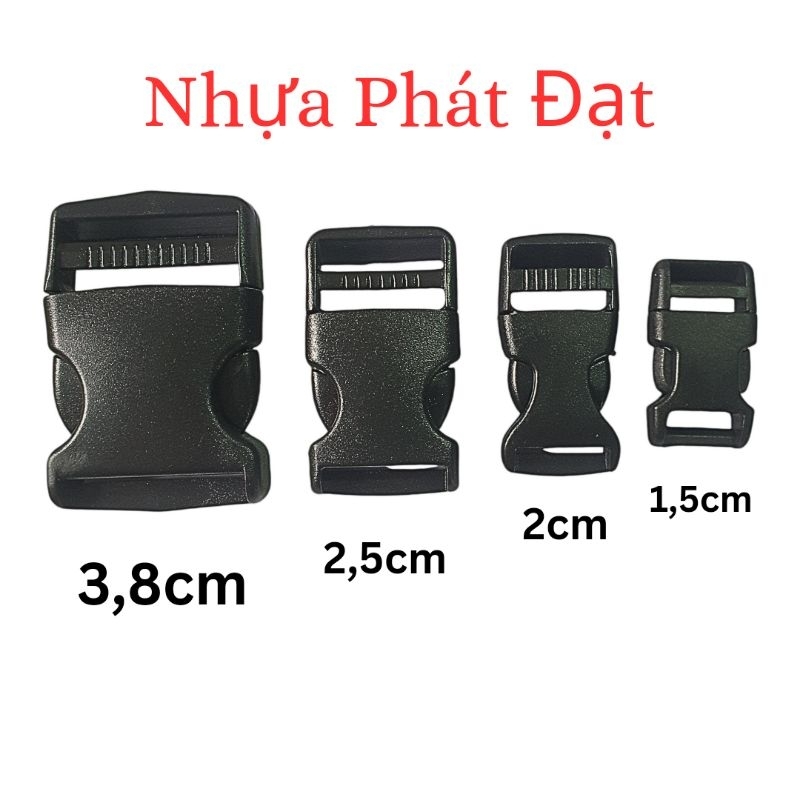 Combo 5 chốt khóa cài cặp, balo, quai mũ bảo hiểm (Đo dây đai để chọn kích cỡ)