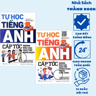 Sách - Combo Tự Học Tiếng Anh Cấp Tốc - Những Mẫu Câu Giao Tiếp Hàng Ngày + Thông Dụng Trong Cuộc Sống (Bộ 2 Cuốn)