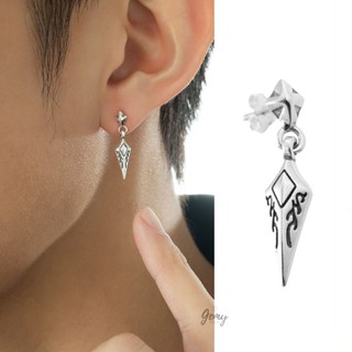 Khuyên tai thanh thẳng nam bạc 925 thiết kế hình mũi giáo cá tính, basic Fire Arrows (1 chiếc) KN138 | GEMY SILVER