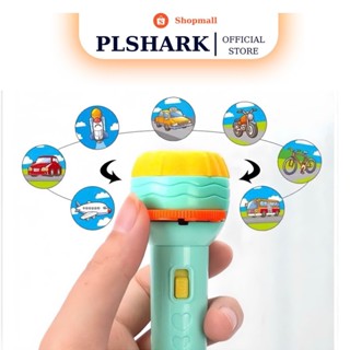 Đèn pin chiếu hình cho bé 80 hình động vật nghộ nghĩnh 3d sắc nét cho bé PLSHARK