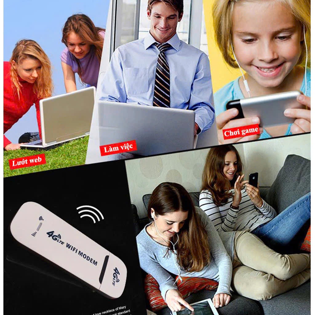 Bộ phát sóng wifi từ sim 4G , LTE 4G USB Modem , USB phát Wifi từ Sim 4G, Dcom phát wifi tốc độ cao