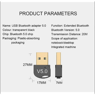 Usb Bluetooth✨USB Bluetooth 5.0 Dongle CSR, thu phát bluetooth tốc độ cao cho PC và Laptop