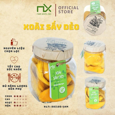 Xoài Sấy Dẻo Chua Ngọt Nam Xanh  Dried Mango Hộp 80g (100g)
