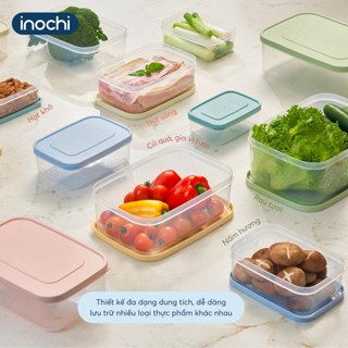 Hộp trữ đông - Bộ 3 hộp Đựng Thực Phẩm Thức Ăn Hokkaido vuông INOCHI Nhựa Cao Cấp Trong Suốt BOTPVN