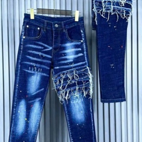 quần bò jean nam dài ami.ri khuyết tật xanh vá thêu kiểu đẹp cá tính bụi bặm, form tôn dáng vải mềm dày dặn được kiểm.