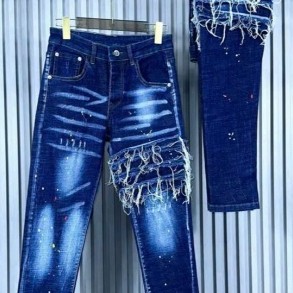 quần bò jean nam dài ami.ri khuyết tật xanh vá thêu kiểu đẹp cá tính bụi bặm, form tôn dáng vải mềm dày dặn được kiểm.