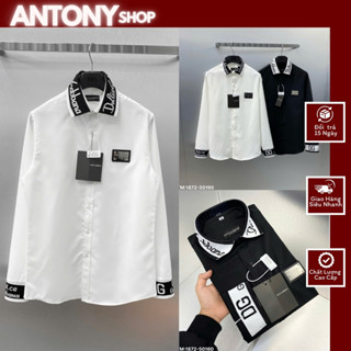 Áo Sơ Mi Nam Đê Gờ Vải Thô Lụa Bo Cổ Và Bo Tay Dệt Sắc Nét Gắn Tag Ngực Kim Loại SS2025 SM1872