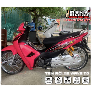 Tem dán xe wave - Tem rời wave s hồng siêu chất - Tem decal loại 1 - Tem wave 110 - Shop Mana Decal