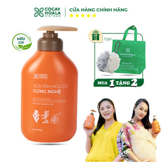 Sữa Tắm Gừng Nghệ Sữa Tắm Bà Bầu Sữa Tắm Cho Mẹ Sau Sinh Sữa Tắm Cỏ Cây Hoa Lá Thảo Dược Hữu Cơ Hỗ Trợ Chai 500gr