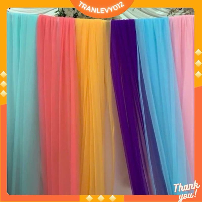 {Sỉ}Vải voan lưới nhiều màu