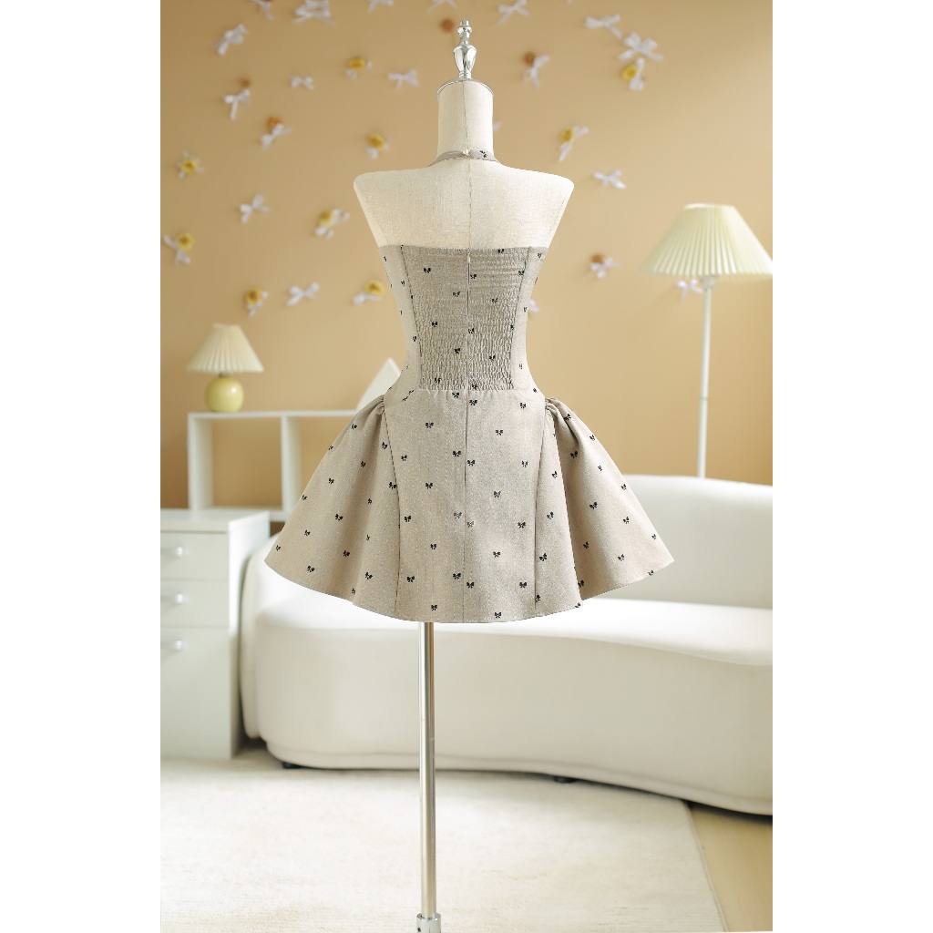 SÒ VINTAGE - JADE đầm xếp quấn hoa phom xòe | BigBuy360 - bigbuy360.vn