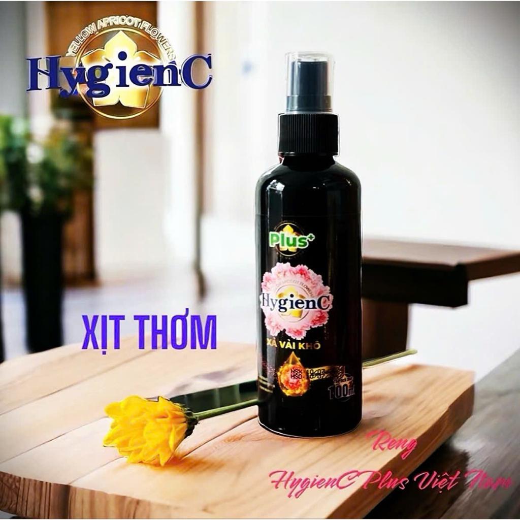 Xịt Vải Khô Khử Mùi HygienC Hàng Việt Nam - Dung Tích 100ml/Chai Xịt