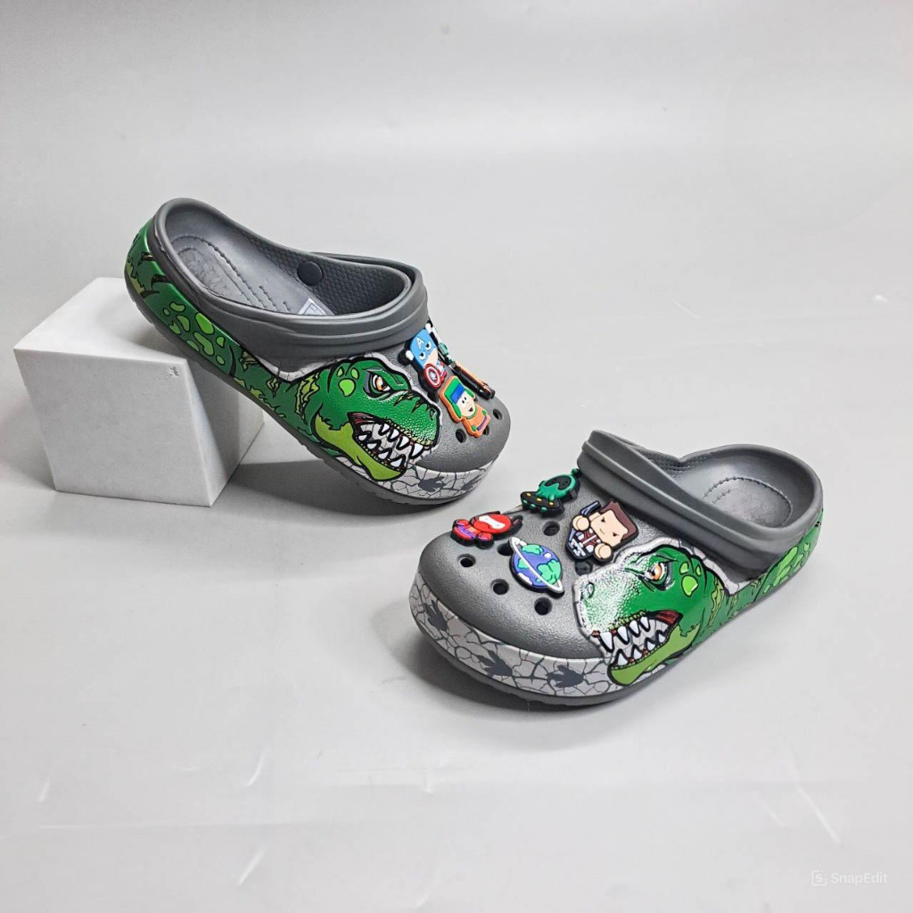Dép sục khủng long 3D bé trai cao cấp, dép trẻ em chống trơn trượt - Nhà Cá Sấu Đà Nẵng