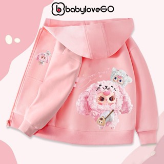  Áo khoác nỉ cho bé gái BabyloveGO áo khoác cho bé in hình Baby Three dễ thương siêu hot 
