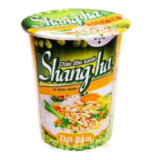 ( Thùng 24 ly ) Cháo Đậu Xanh Thịt Bằm Shangha ly 50g