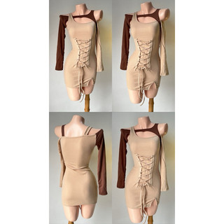 [CÓ SẴN, ẢNH THẬT] 𝐓𝐕 𝐒𝐎𝐔𝐋 Đầm body dây rút eo