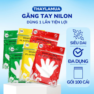 Găng tay nilon dùng 1 lần siêu dai, dùng trong nấu ăn, làm đẹp, y tế