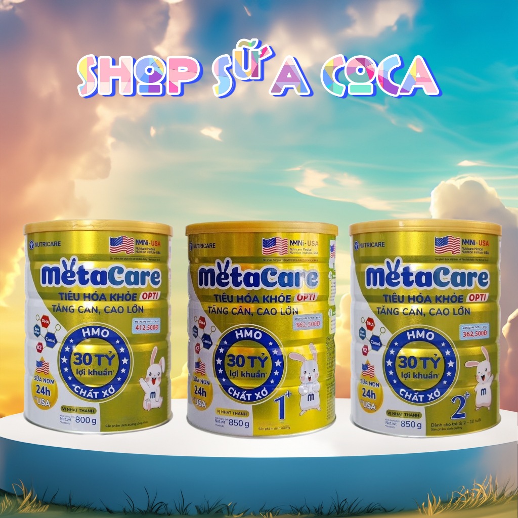 Sữa bột Metacare Opti 0+1+2+ 850gr Mẫu mới date mới