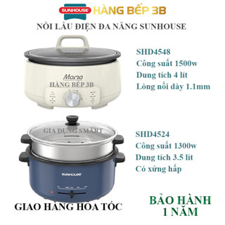 Nồi lẩu điện Sunhouse 3.5 lít SHD4524 - SHD4548 4 lít - Sản phẩm mới 2024