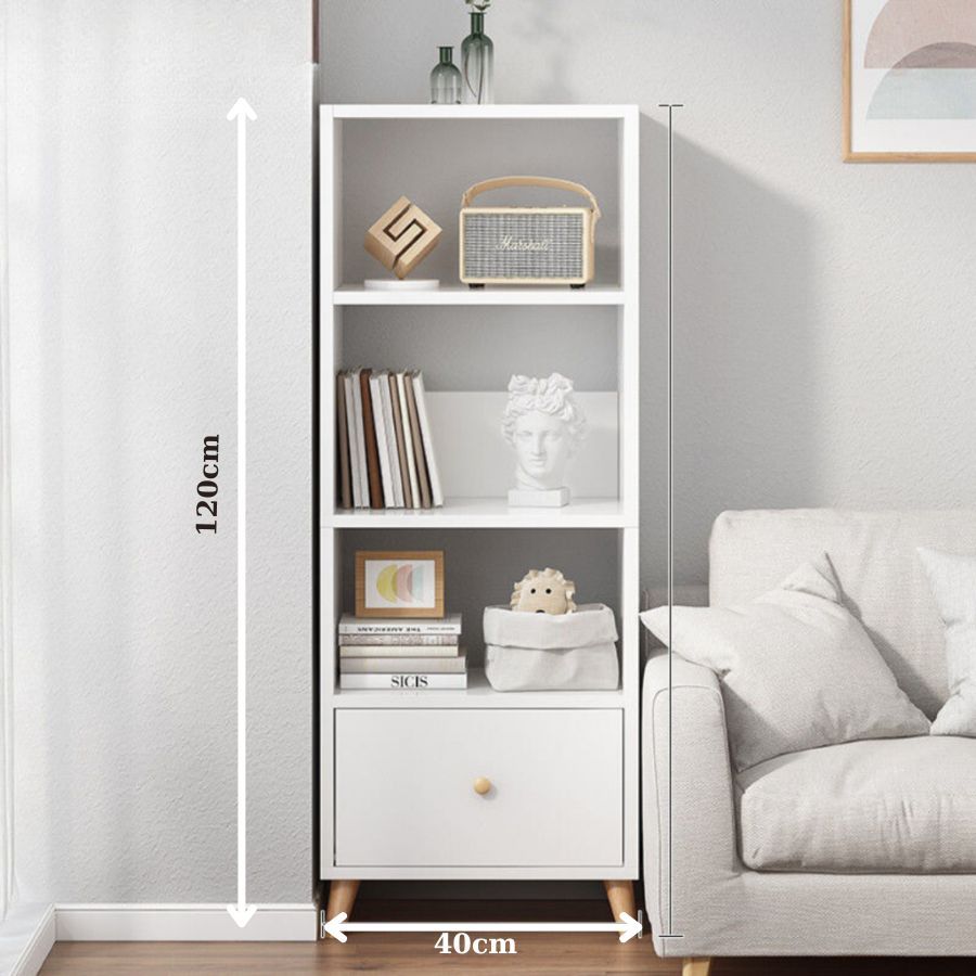 Kệ sách gỗ để sàn phong cách Bắc Âu nhiều tầng lắp ghép dễ dàng gỗ MDF phủ Melamine chống mối mọt | BigBuy360 - bigbuy360.vn