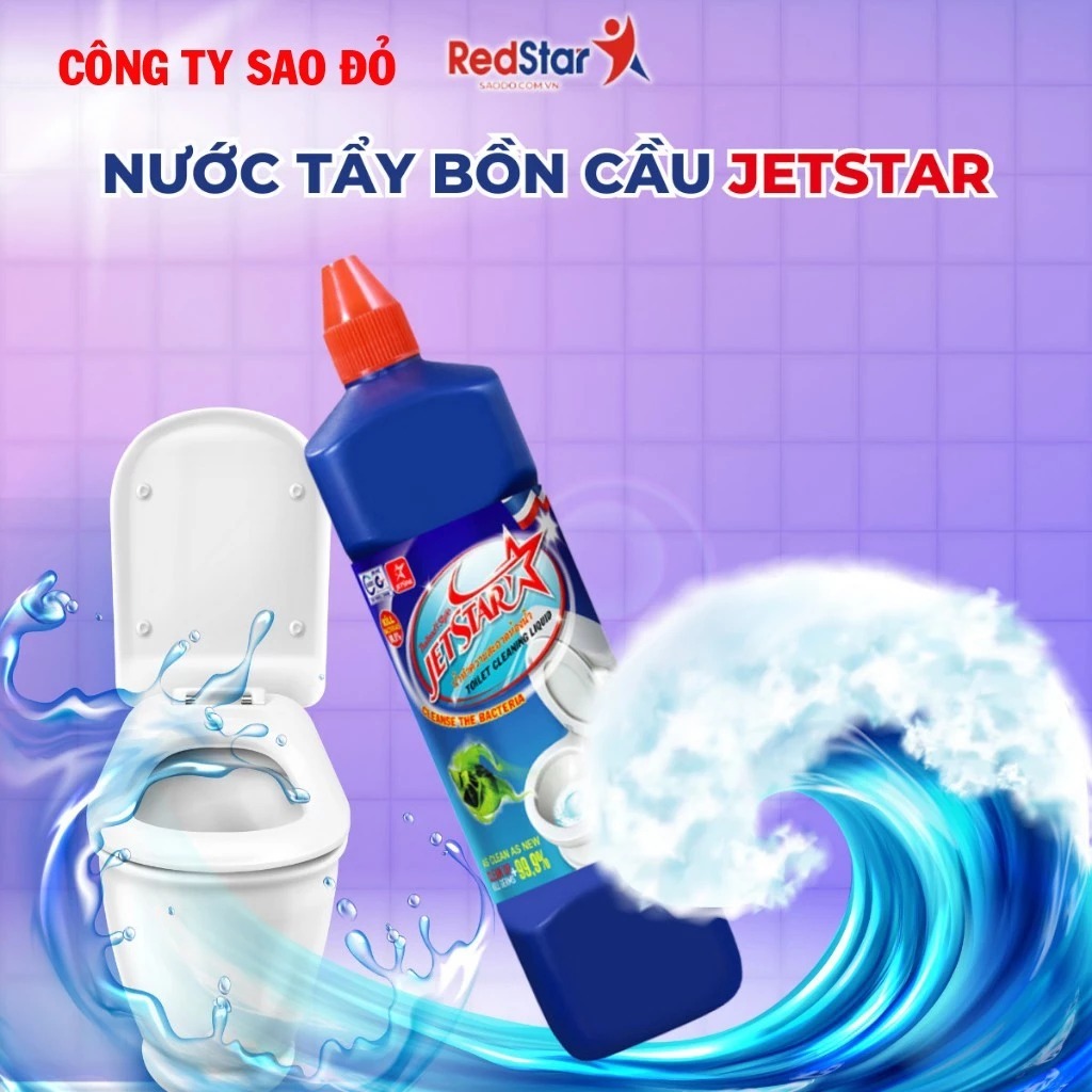 Nước Tẩy Bồn Cầu Jetstar 1Kg Siêu Sạch Tẩy Nhanh Các Vết Bẩn Lâu Ngày, Khử Mùi Hiệu Quả