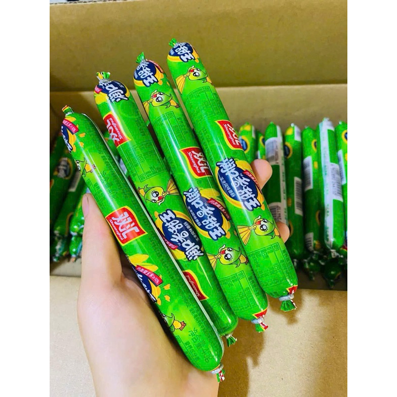 [Sẵn Hàng] Xúc xinh ngô xanh, Combo 40cái xúc xích ngô xanh. Chuyên sỉ xúc xích ngô dài