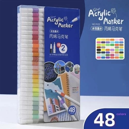 HỘP  BÚT LÔNG MÀU ACRYLIC MARKER BỘ 24 CÂY - 36 CÂY - 48 CÂY