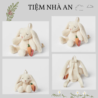 Túi xách , balo thỏ trắng cà rốt cho bé yêu , túi đeo chéo  chất lông mềm mại dễ thương có ngăn kéo nhỏ đựng đồ