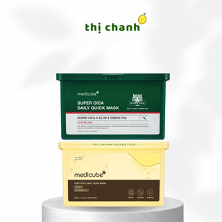   Hộp 30 Miếng  Mặt nạ dưỡng sáng dịu da MEDICUBE Deep Vita C   Super Cica Daily Quick Mask 30 miếng 