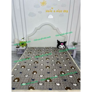 Thảm Nỉ Nhung Yuki Trải Giường Trải Sàn , Thảm Nỉ Nhung Mùa Đông Ấm Áp Họa Tiết Mới Có Chun Cài 4 Góc , Đủ Size Giường