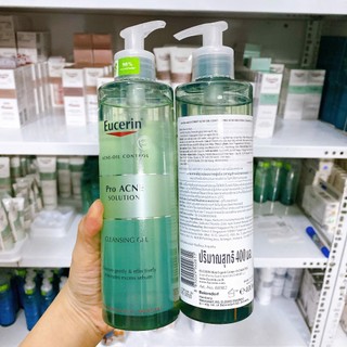 Eucerin Sữa Rửa Mặt Cho Da Nhờn Mụn ProAcne Solution Cleansing Gel 400ml